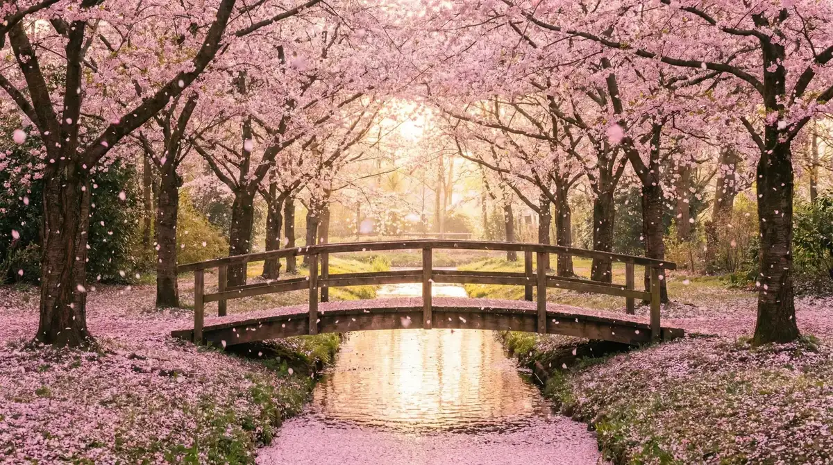 樱花桥畔 - 2021年全运会奖牌榜 唯美风景